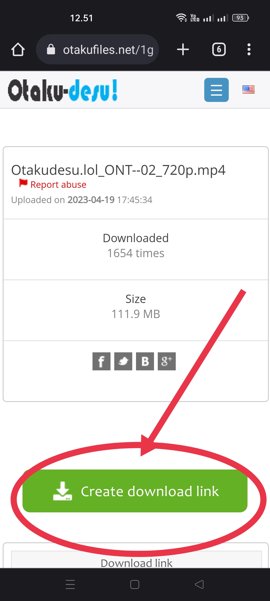 Cara Download di Otakufiles
